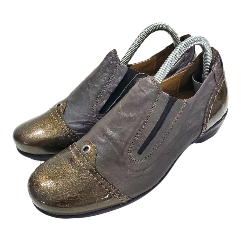 DROMEDARIS Booties Dressy Casual Patent Leather Shoes